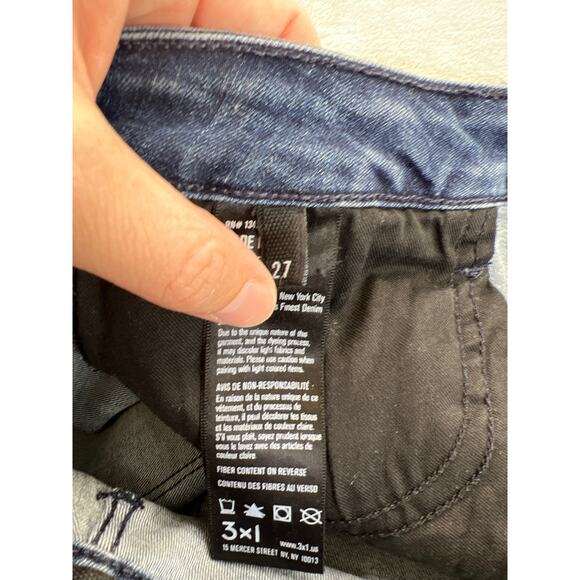 3x1 NYC Women Designer Denim Skinny Leg Blue Jeans Ankle Zip Edgy Grunge Punk - Picture 6 of 9